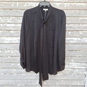 Lafayette 148 Black Shirt Size 1X NWT